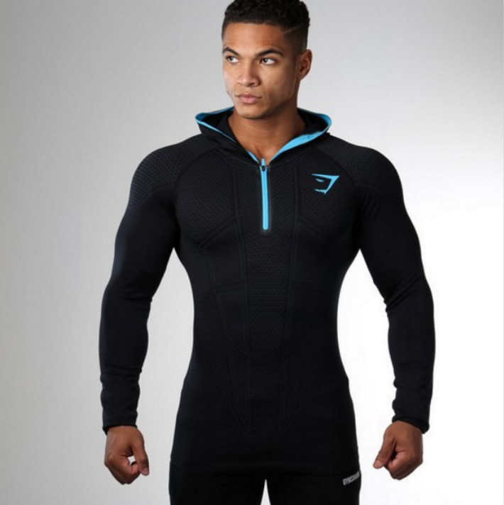 GYMSHARK ONYX SEAMLESS HOODED TOP – BLACK (AUTHENTIC) – Brofit