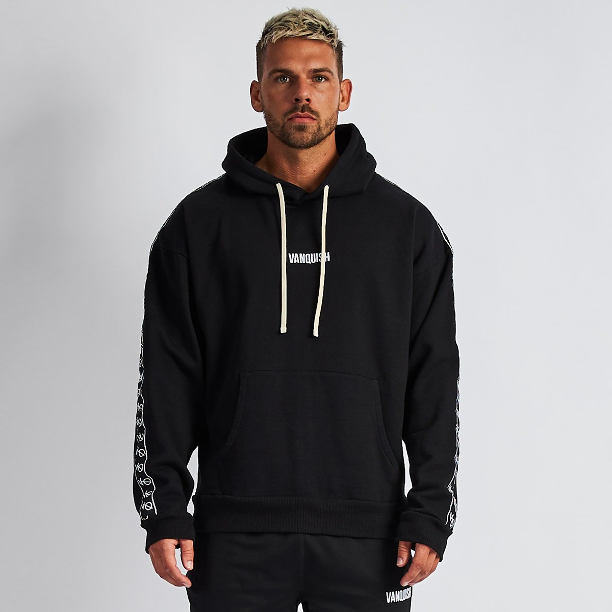 black oversized hoodie