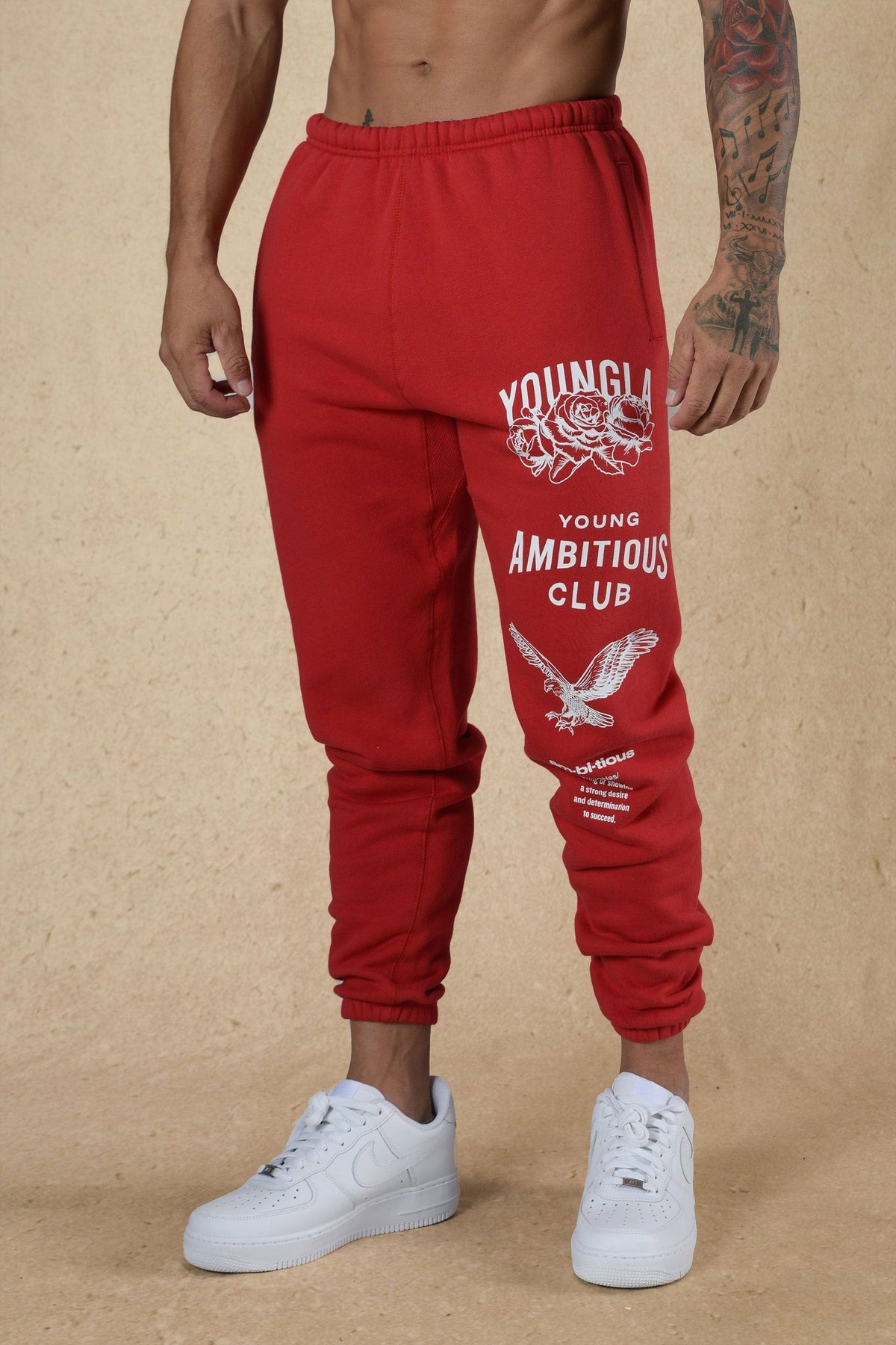 YLA IMMORTAL JOGGERS – RED (AUTHENTIC) – Brofit